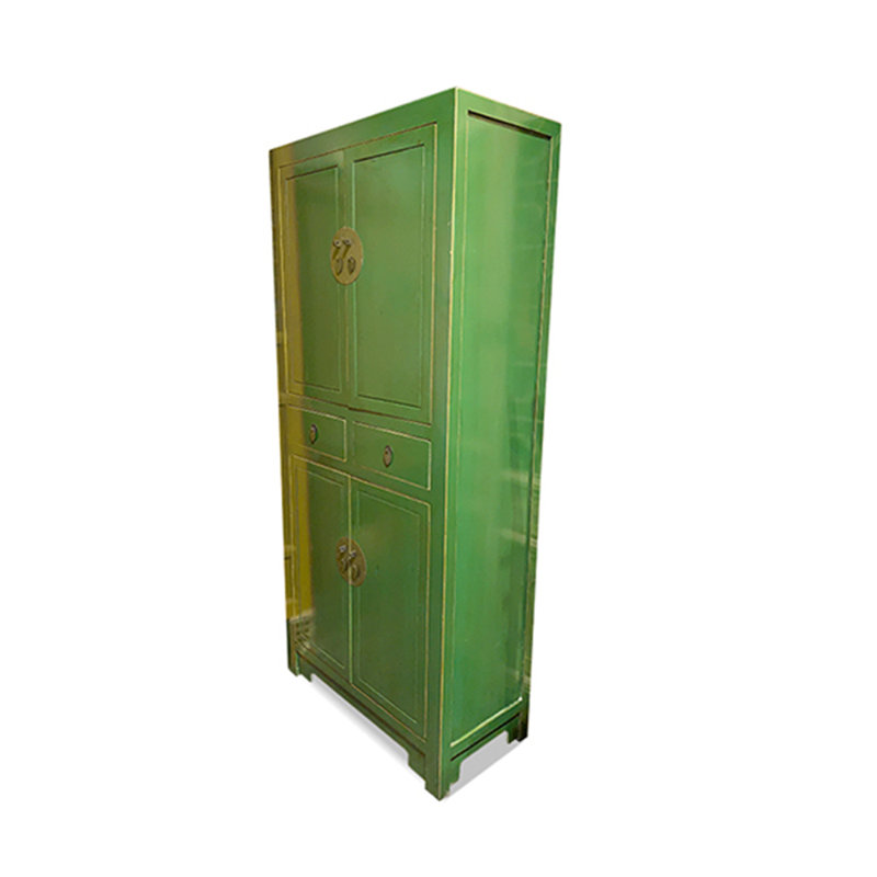 4D 2D Tall Cabinet -Red, Olive Green