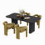 Ensemble de salle à manger à double piédestal avec chaises-1311053352-1311053358