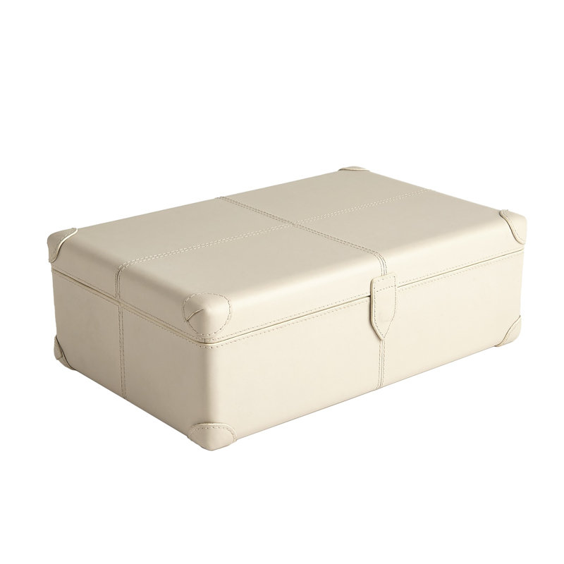 Tiburtina Box-Mist Leather-Lg, 5.5" H x 16.5" W x 10.5" D