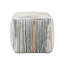 Repose-pieds pouf moderne en tissu jacquard