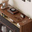 Buffet décoratif rétro en bois massif noir-331311556