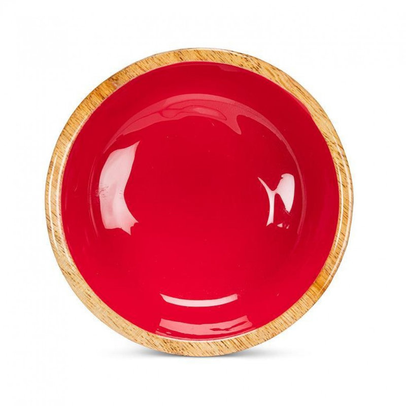 Bol décoratif intérieur rouge brillant