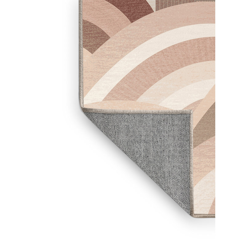 Tapis bord de mer beige lavable à la machine Paxon, 7 x 10