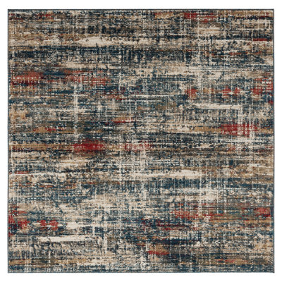 Holbeach Abstract Area Rug in Blue/Beige