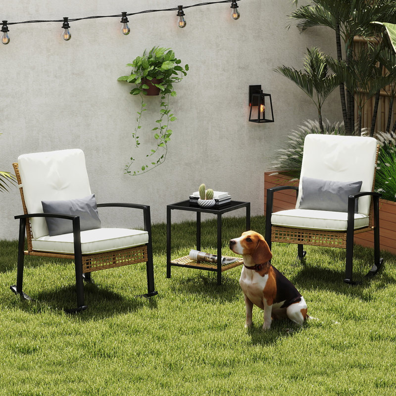 3 Pieces Patio Conversation Set