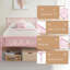 Lit simple cœur - rose, art de fer, chambre d'enfant, rangement
