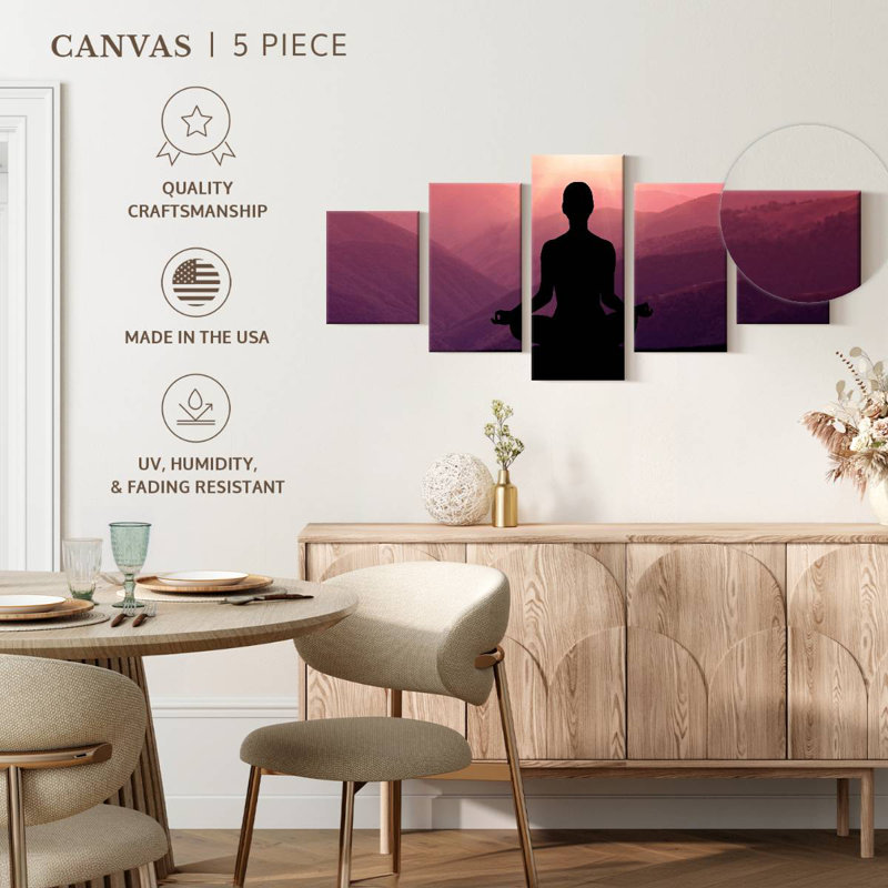 Mountain Yoga Meditation, 24" H x 55" W