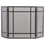 Country Living Pinecrest Mesh Fireplace Screen with Durable 3-Panel Steel Frame - Brass Handles