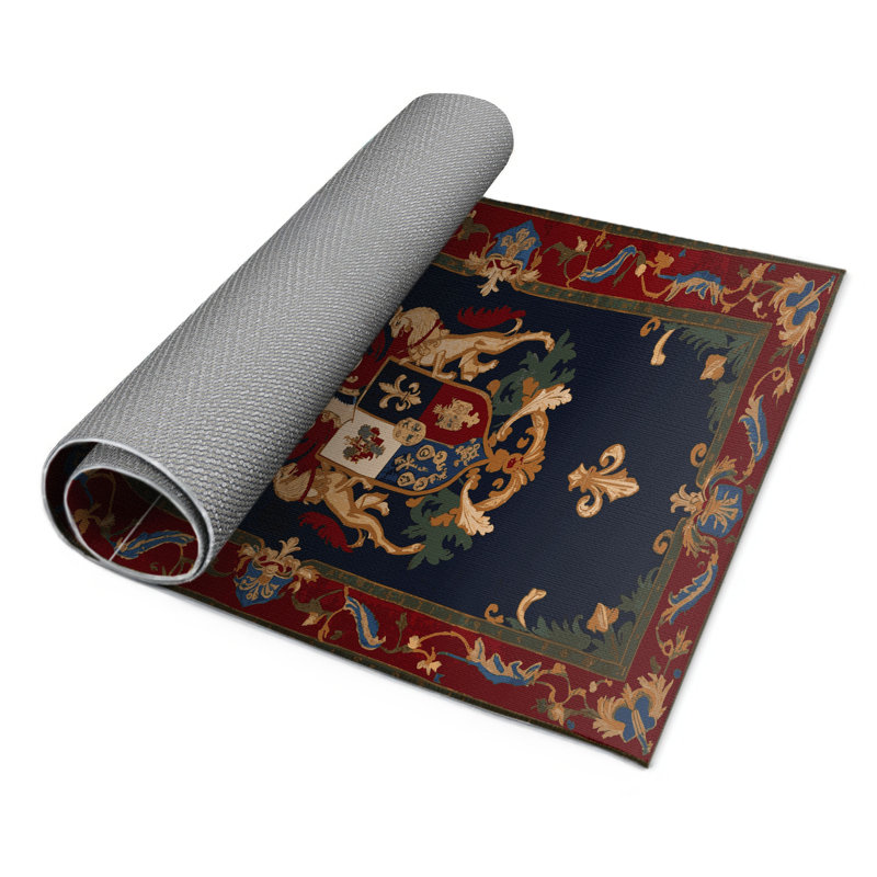 Tapis d'intérieur et d'extérieur brun français, Rectangle 9 pi x 12 pi