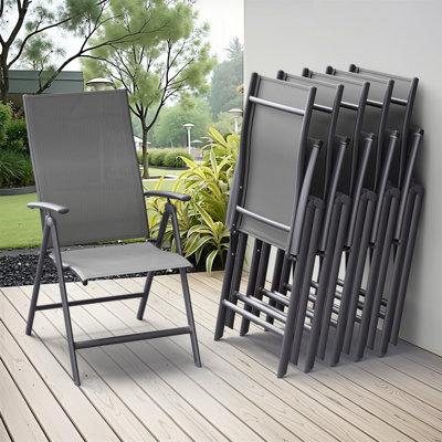Outdoor Dining Armchair With Adjustable Backrest
