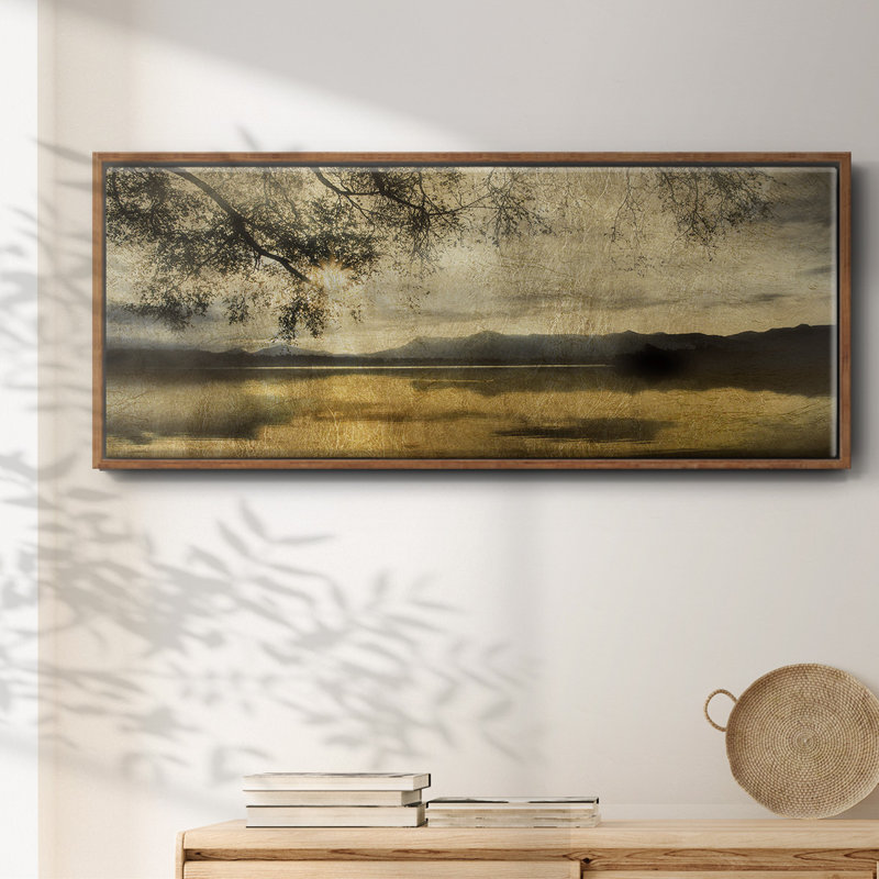 Golden Staffelsee Lake - toile encadrée, H 12 po x l 30 po