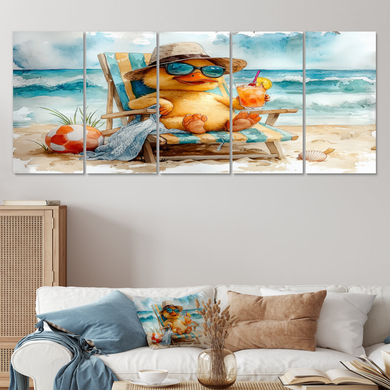 Salyers - Ensemble de décoration murale animaux côtiers, H 28 po x l 60 po