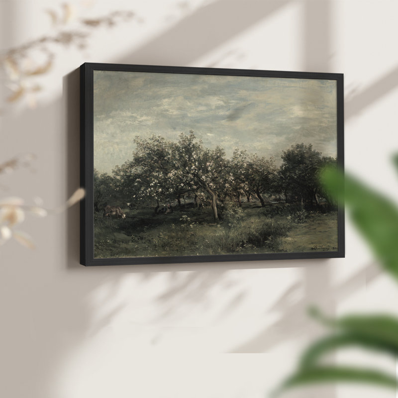Paysages rétro-DLXII - impression encadrée - réaménageable, H 22 po x l 28 po, Noir