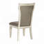Ensemble de 2 chaises d'appoint de style glamour avec dossier capitonné en acrylique et dossier capitonné à finition champagne