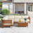 Barton Weather-Resistant Set of 2 Outdoor Patio Furniture Set with Outdoor Sectional and Lift Top Coffee Table