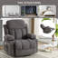  Fauteuil inclinable à massage unique en velours chauffant et pivotant sur 360 degrés avec rotation à 360 degrés-1789957287