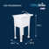 UTILITYSINKS Plastic 18” Freestanding Utility Tub Sink with Swing Faucet, White