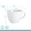 Argon Tableware - Classic Cappuccino Cup & Saucer - 320ml - White