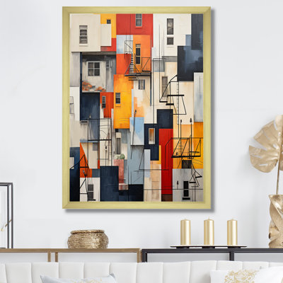 «Abstract Cityscape Harlem Renaissance», reproduction d'art sur toile abstraite