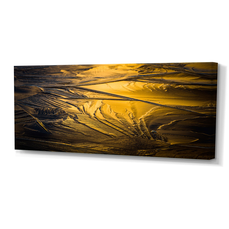 Jaune et gris froid - Photographie sur toile, H 28 po x l 60 po, Toile tendue