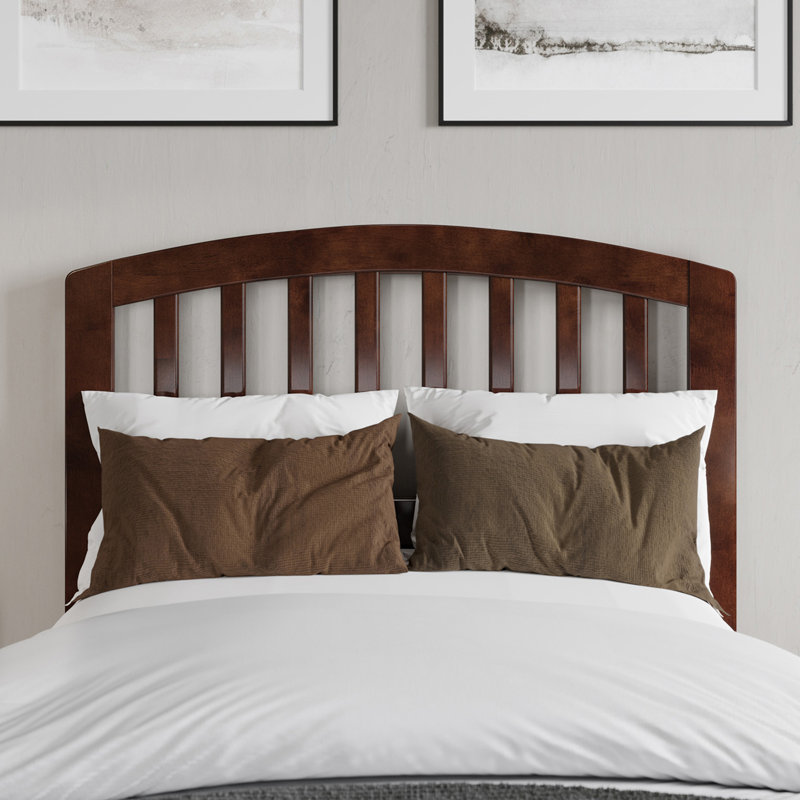 Bharmal Solid Wood Arched Slat Headboard, Twin, Walnut
