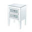 Table de bout rectangulaire, petite table d'appoint en miroir