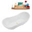 Baignoire et plateau autoportant avec drain interne Streamline-95288535