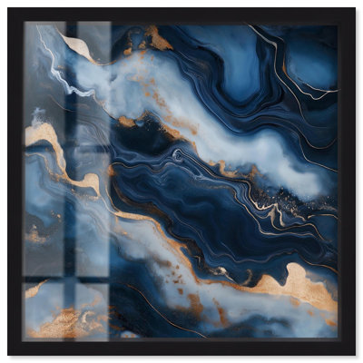 Deep Sea Geode IV Shadowbox Print Geode Wall Art by Art Remedy