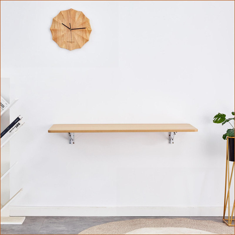 Table basse murale pliante avec supports en acier - peu encombrante pour les salles de lavage et les petits espaces