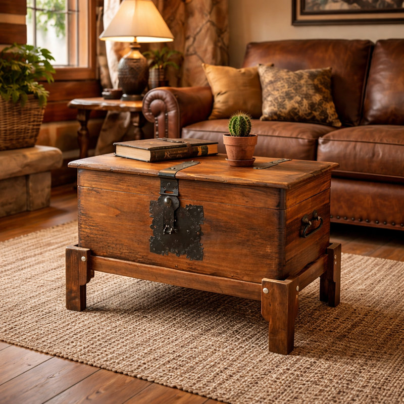 Frontier Heirloom Wood Trunk Coffee Table