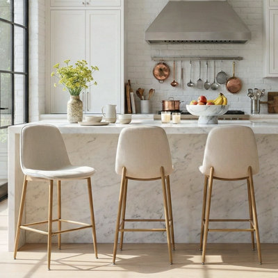 25.5" Upholstered Full Back Counter Stools