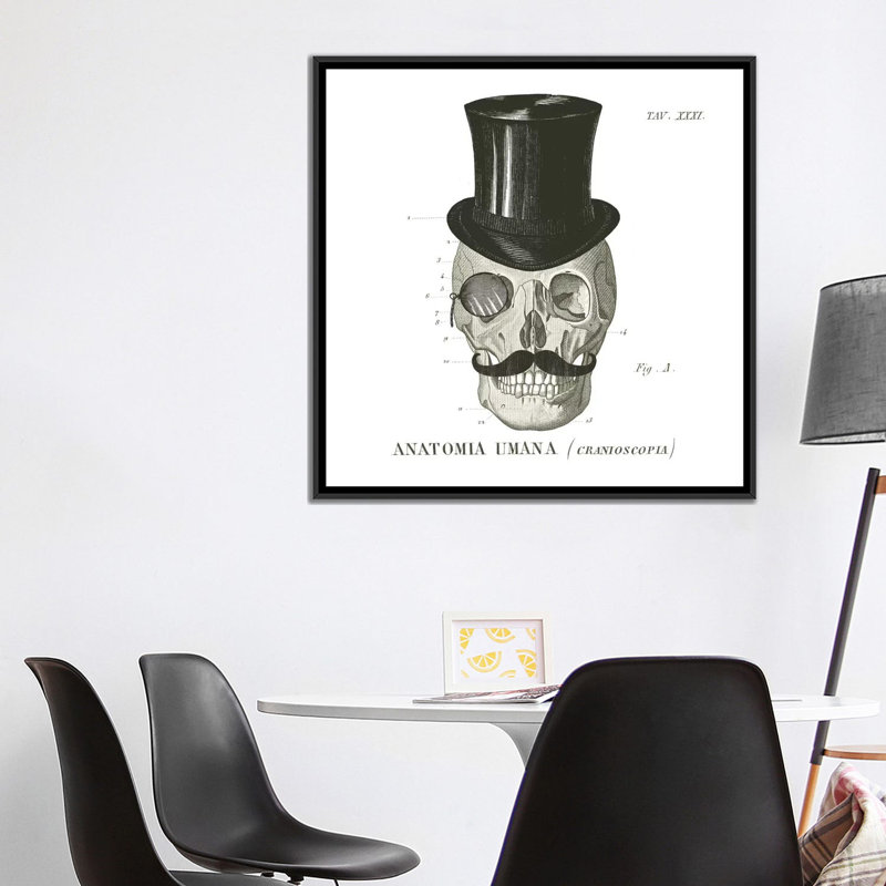 Dandy os i, impression sur toile tendue, H 37 po x l 37 po x P 1,5 po, Toile encadrée noire, Pas de tapis
