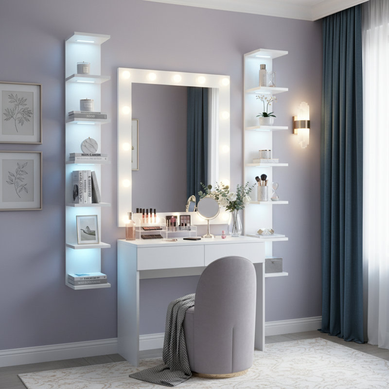 7-tier Rgb Wall Shelf, White
