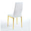Ensemble de 4 chaises, pieds de couleur dorée, siège blanc-67148431