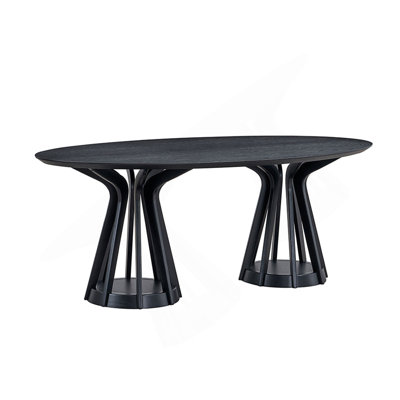 Table de salle à manger moderne 78,74 pouces Ellipse
