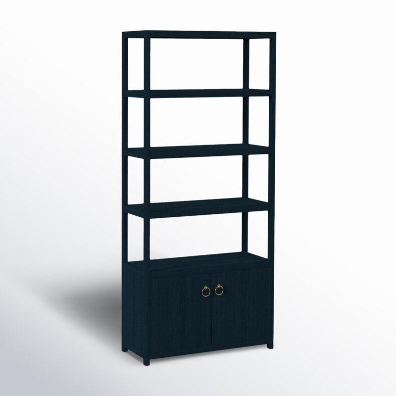 Elin Etagere Bookcase, Navy Blue