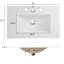Meuble-lavabo de 30 po avec lavabo et structure en céramique blanche lisse, meuble-lavabo spacieux à 45 tiroirs avec structure contemporaine 45 po, cuve à déversement, tiroirs à rebords biseautés, remplisseur-115059462