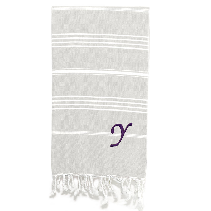Serviette de plage 100% coton Pestemal Lucky, Crème / Blanc, Y