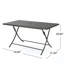 Table de salle à manger polyvalente pliable en osier pour le divertissement en plein air