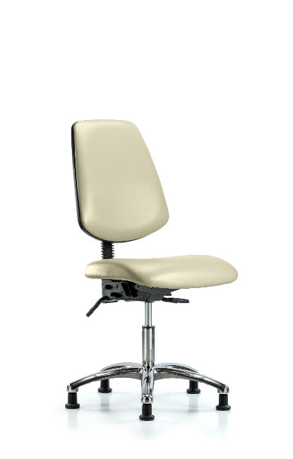 Chaise de travail en vinyle Rebecca, Adobe, Patins, Inclus