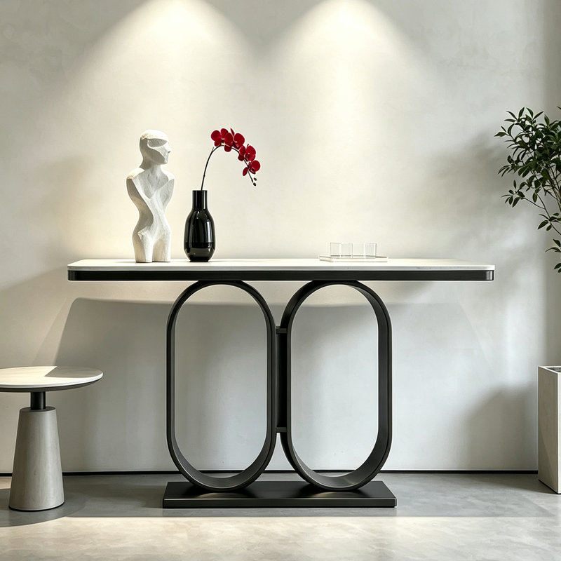 Console Italian Minimalist, H 33,5 po x l 39,4 po x P 13,8 po