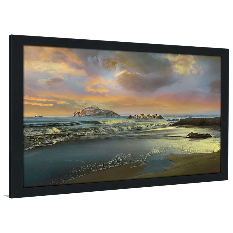 «Day Break», reproduction d'impression encadrée, H 27,5 po x l 39,5 po x P 0,75 po, Cadre espresso