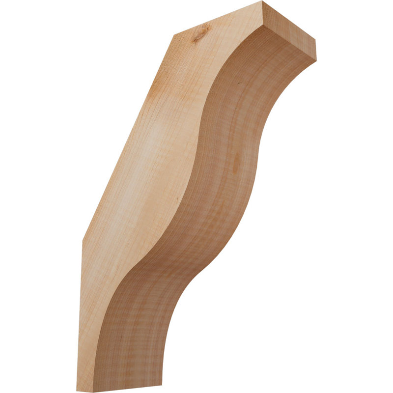 Attelle de genou lisse Funston, l 3 1/2 po x P 8 po x H 12 po, cèdre rouge de l'Ouest, Cèdre rouge, Lisse