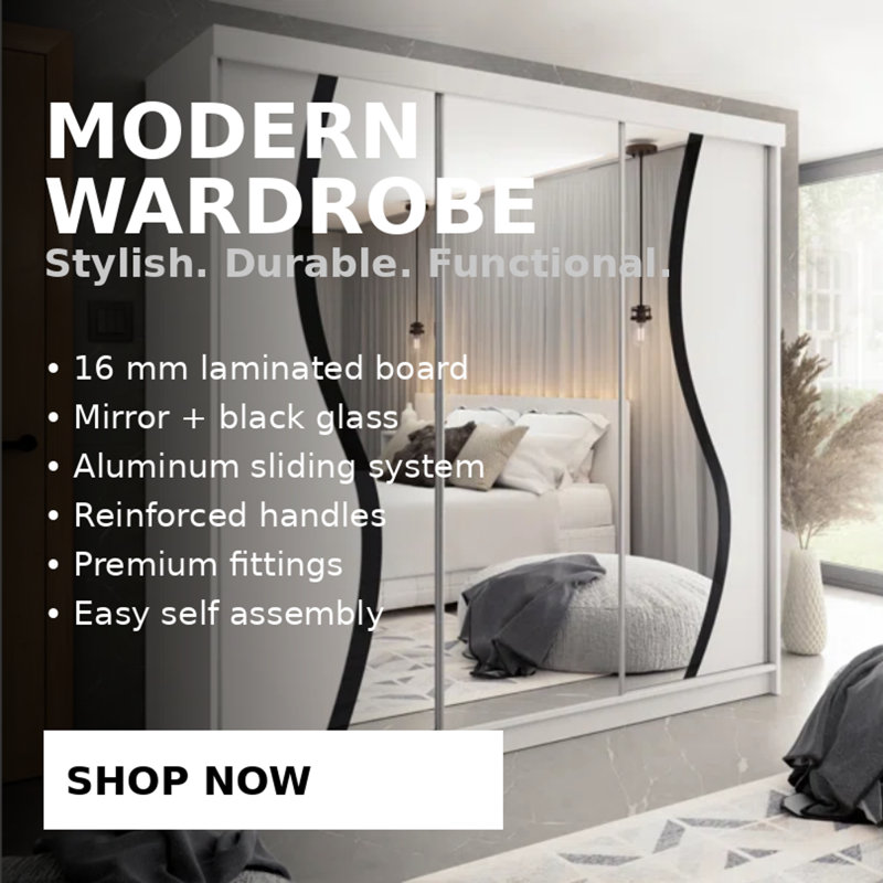 Christey Wardrobe, White/Black