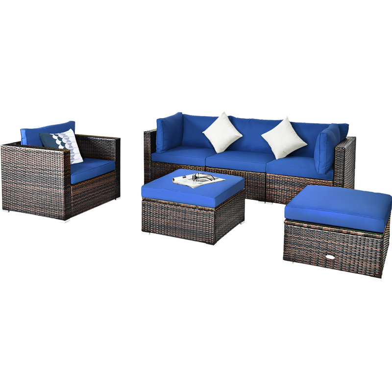 5 - Person Patio Conversation Set with Cushions