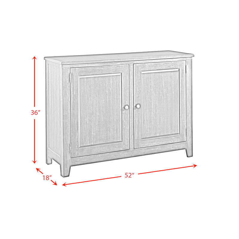 Alpha Dark Brown Solid Wood Sideboard with Wine Storage