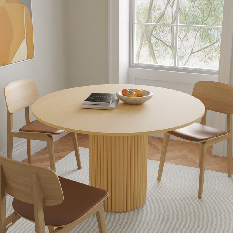 Astraea Round Wood Dining Table, 29.6"H x 40"L x 40"W, Natural