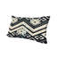 Coussin lombaire rectangulaire en coton 12 x 20, motif aztèque classique, blanc, noir
