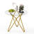 35.4-Inch Round Tempered Glass Dining Table, Suitable For 1-4 People, Space-Saving Small Kitchen Dining Table, Equipped With Sturdy Metal Table Legs, Suitable For Dining Room, Living Room,Gold