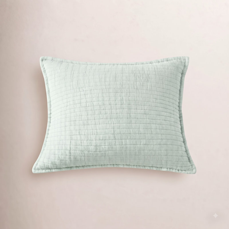 Boyfriend Matelasse Sham, Euro, Sky